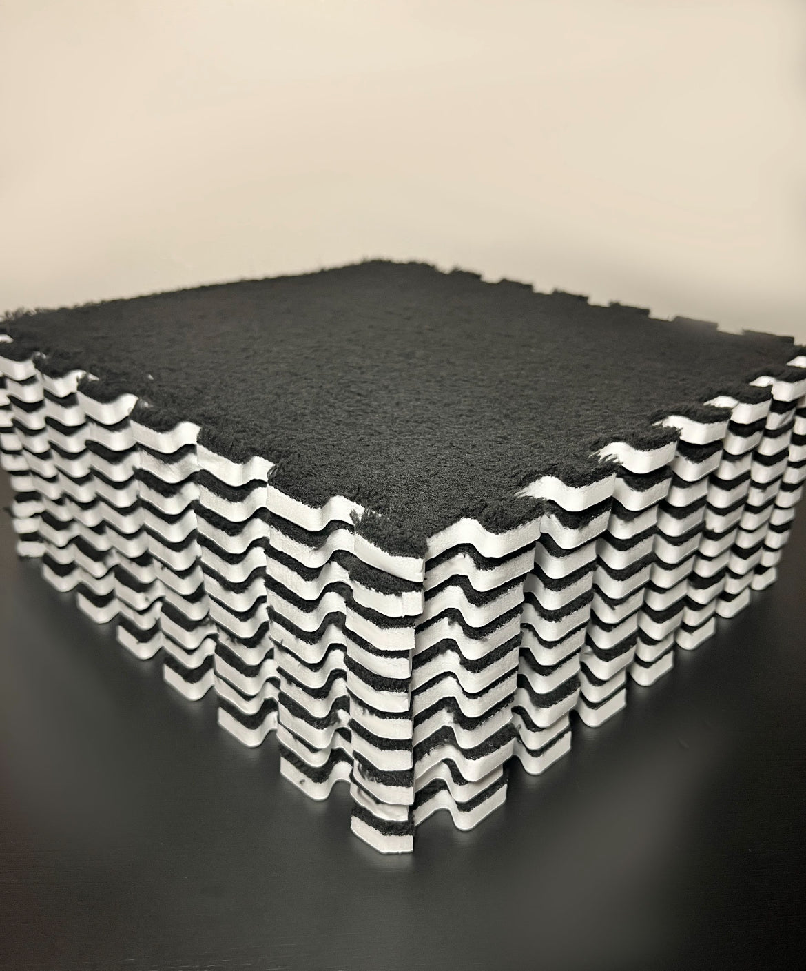 LykkeMat™ Tiles - Black - Premium Plush Puzzle Mats - Signature Styles
